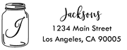 Mason Jar Letter J Monogram Stamp Sample